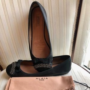 ALAIA Black Womens Flats.